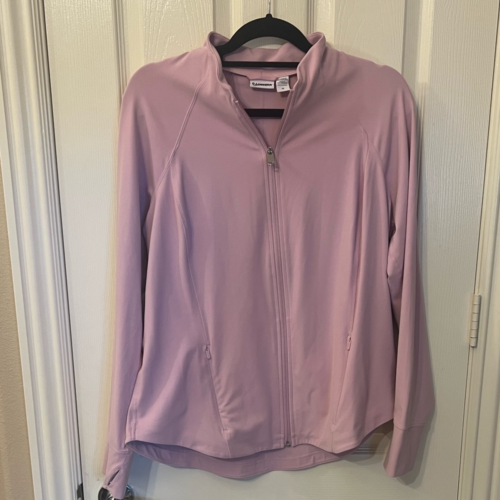 Athleta Salutation Full Zip Light Pink